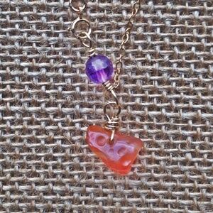 ✨Lake Superior Agate Healing Crystal Necklace: Carnelian Agate Talisman Jewelry✨